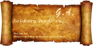 Goldberg Auróra névjegykártya